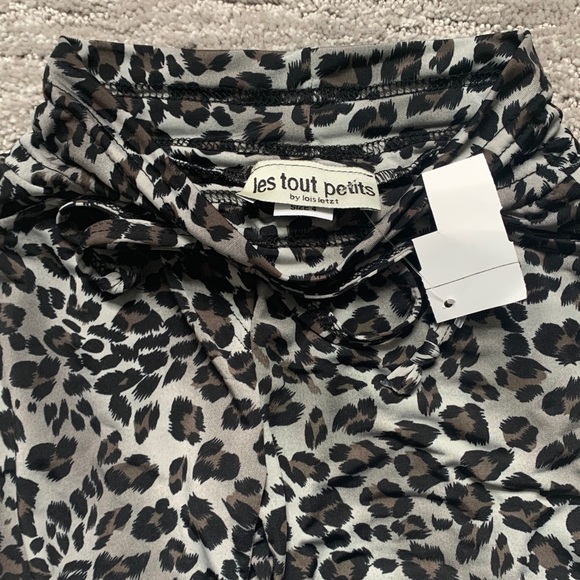 Toddler gray leopard print joggers, size 4 NWT - Picture 3 of 4